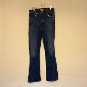 Citizens Of Humanity Blue Flare Wide Leg Jeans